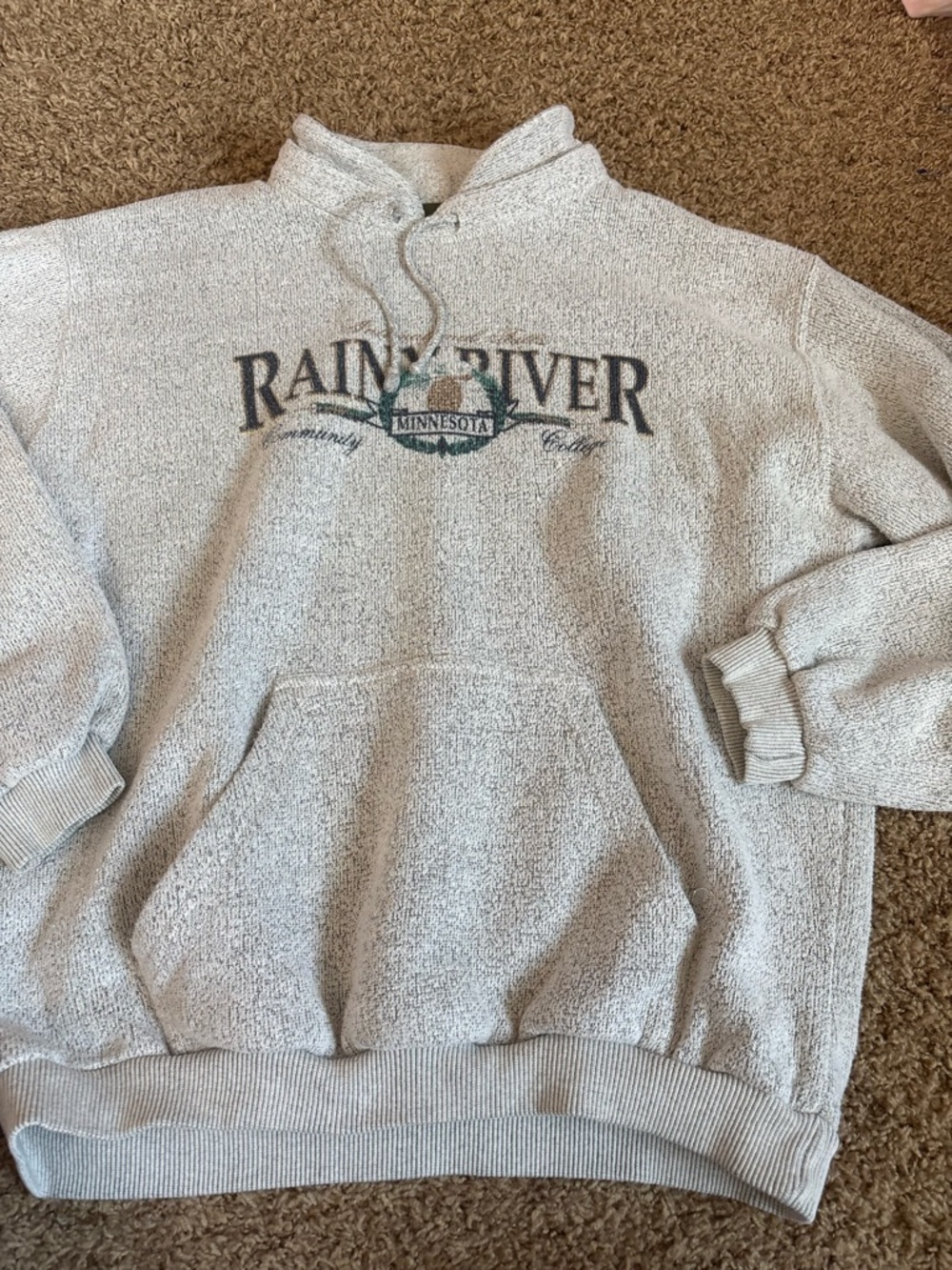 Minnesota Cream Hooded Sweatshirt Rainy River College XL